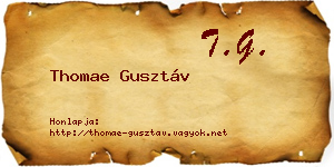 Thomae Gusztáv névjegykártya